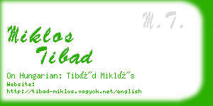 miklos tibad business card